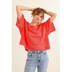 PULL LARGE EN MAILLE POINTELLE